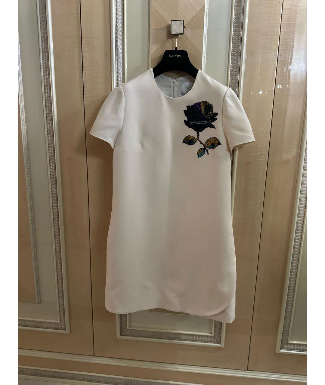 VALENTINO Бежевое шерстяное повседневное платье, фото 9