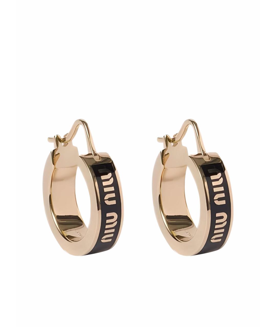 MIU MIU Черные серьги, фото 1