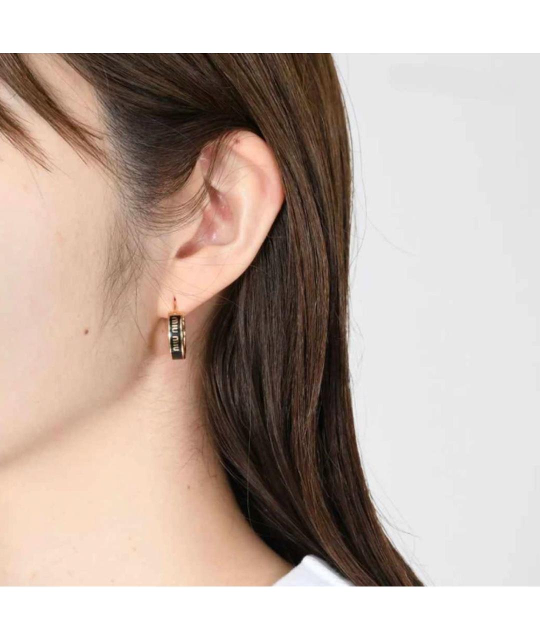 MIU MIU Черные серьги, фото 4