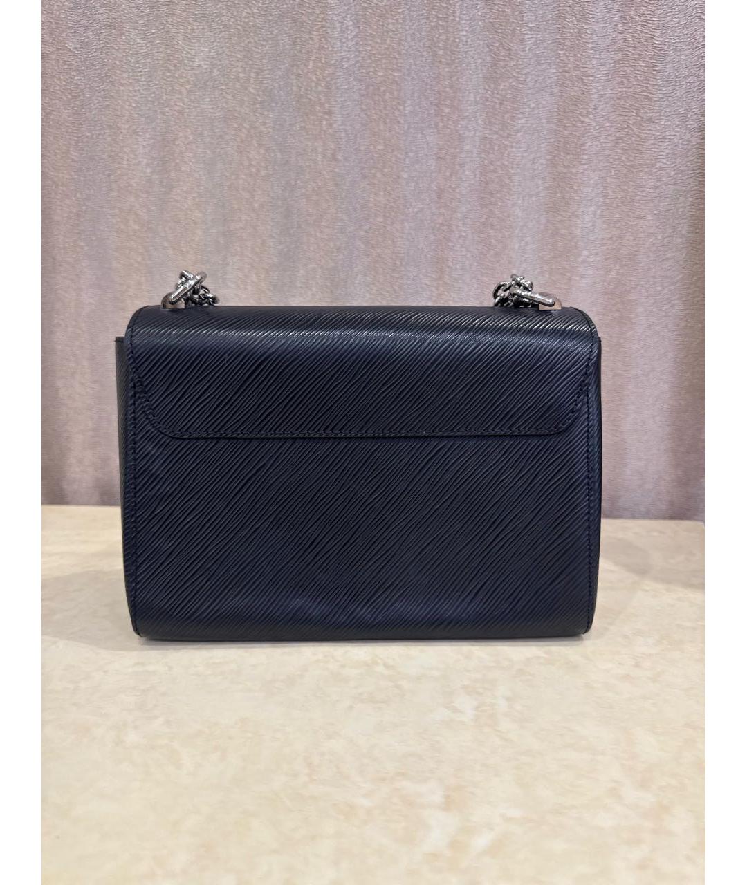 LOUIS VUITTON Черная кожаная сумка через плечо, фото 3