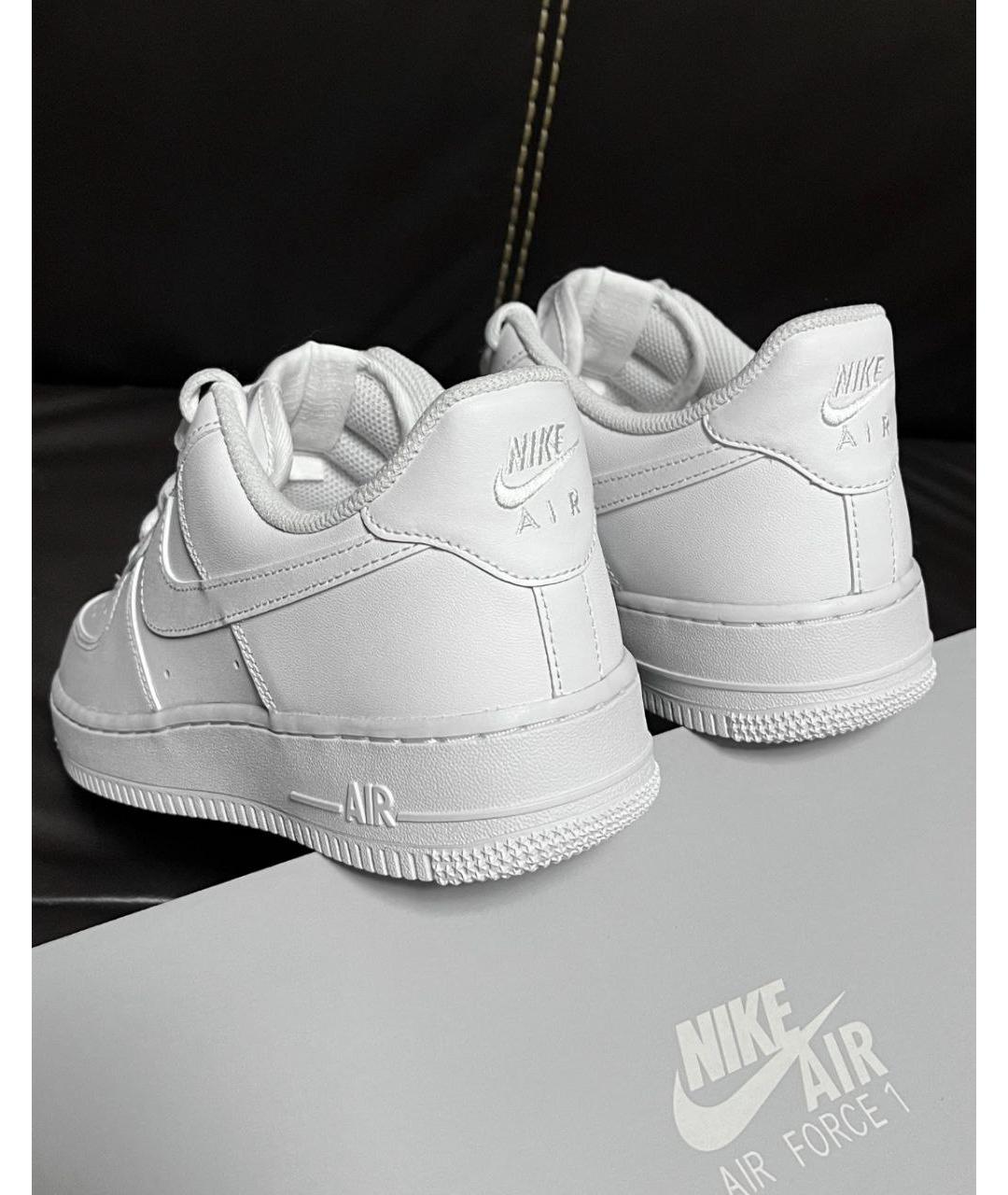 NIKE Белые кожаные низкие кроссовки / кеды, фото 4