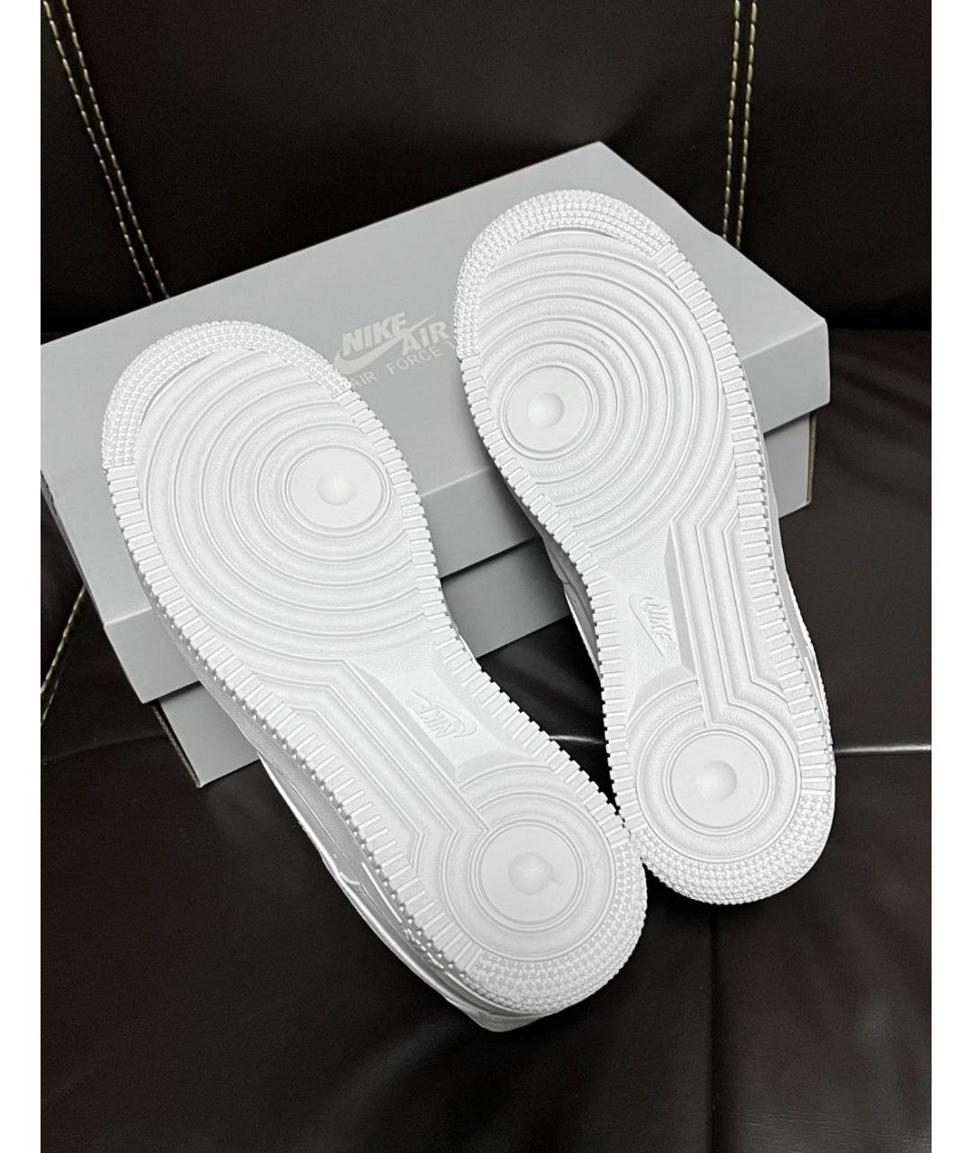 NIKE Белые кожаные низкие кроссовки / кеды, фото 5