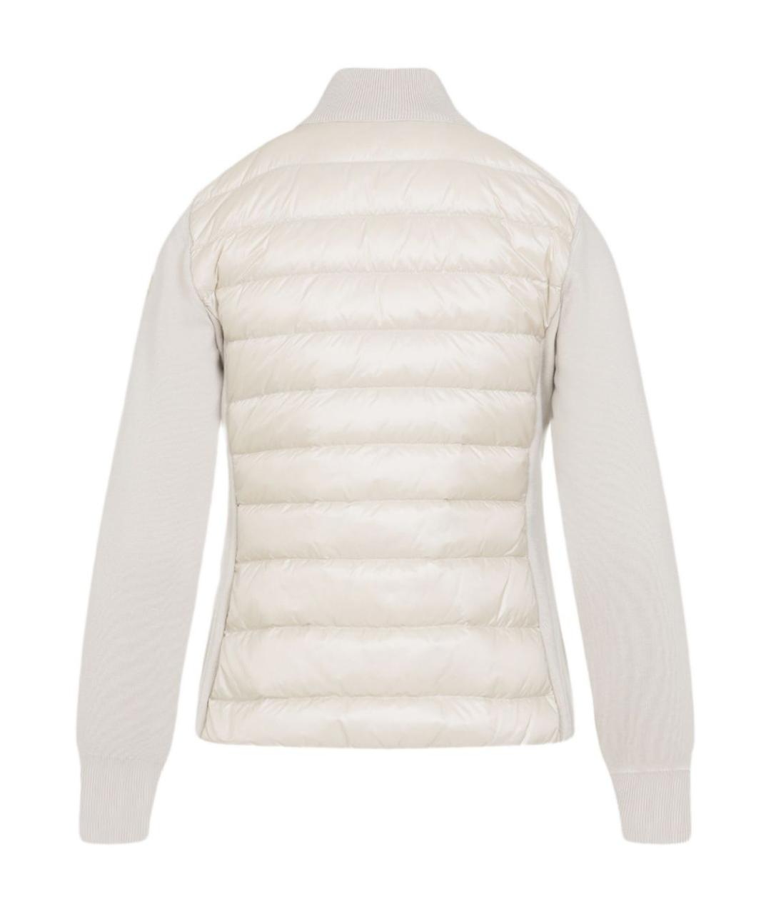 MONCLER Белый полиамидовый кардиган, фото 2