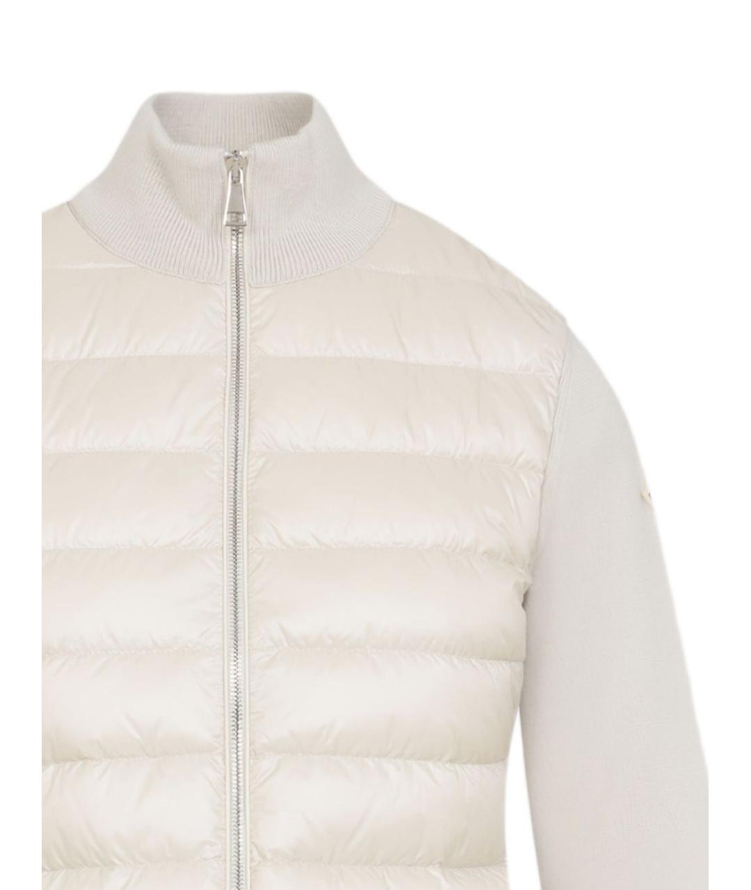 MONCLER Белый полиамидовый кардиган, фото 4