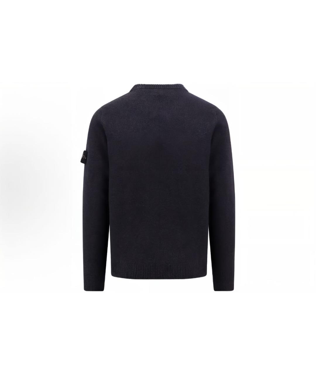 STONE ISLAND Черный шерстяной джемпер / свитер, фото 2