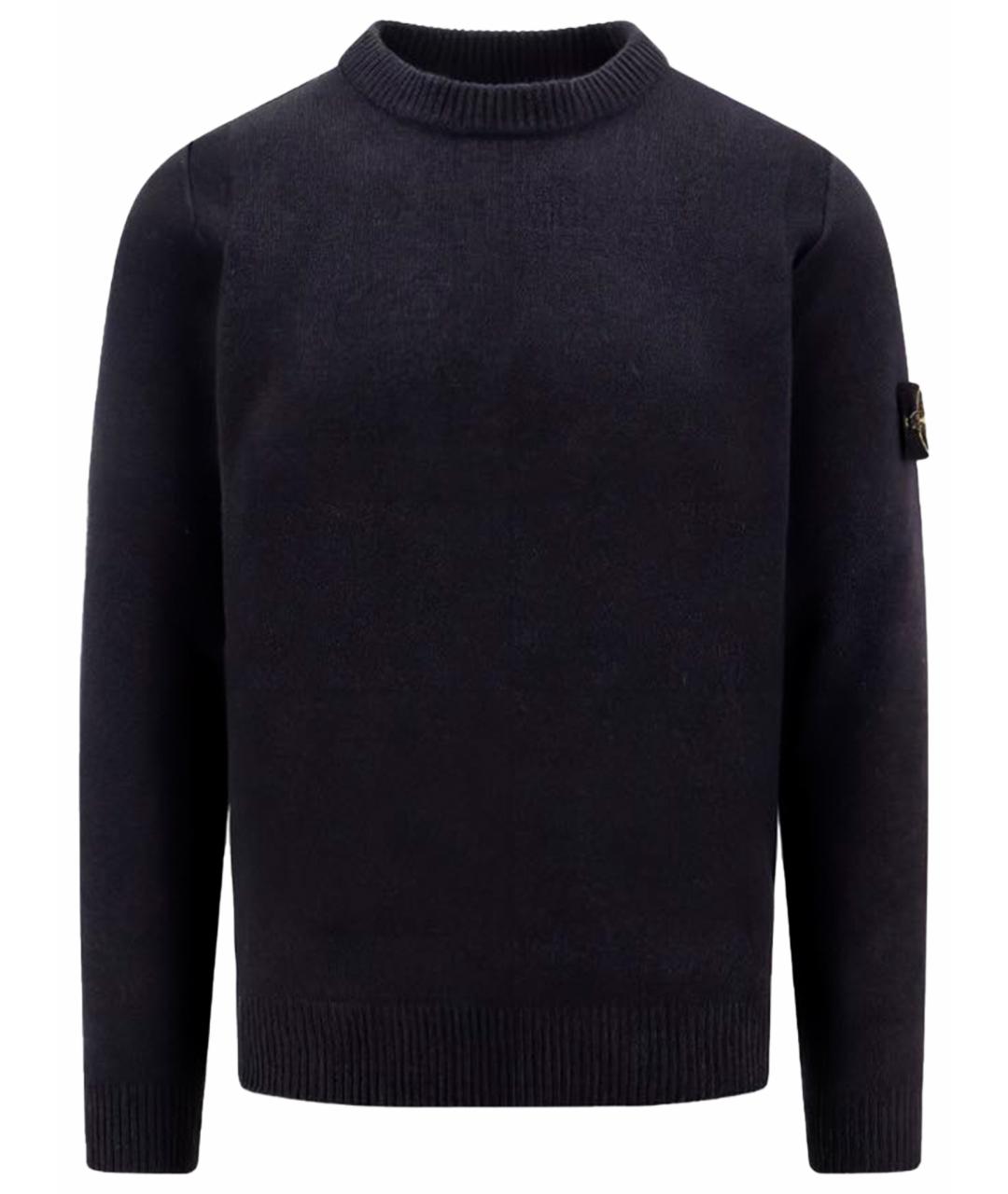 STONE ISLAND Черный шерстяной джемпер / свитер, фото 1