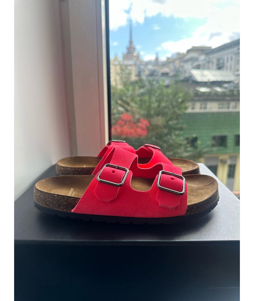 SAINT LAURENT Розовые сандалии, фото 5