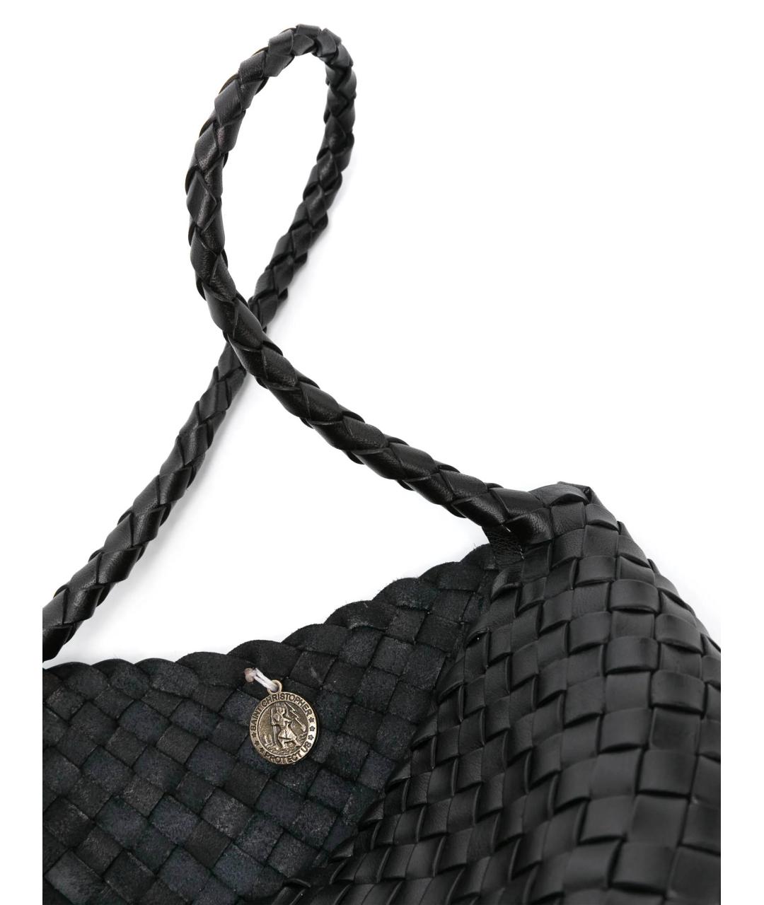 Dragon Diffusion Черная кожаная сумка через плечо, фото 4