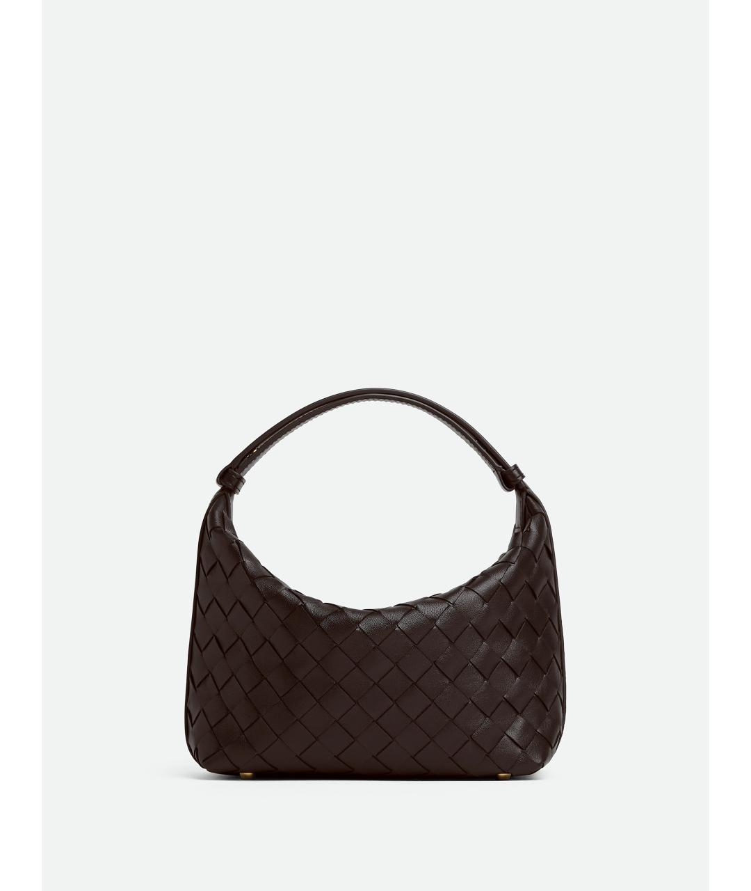 BOTTEGA VENETA Коричневая кожаная сумка через плечо, фото 2