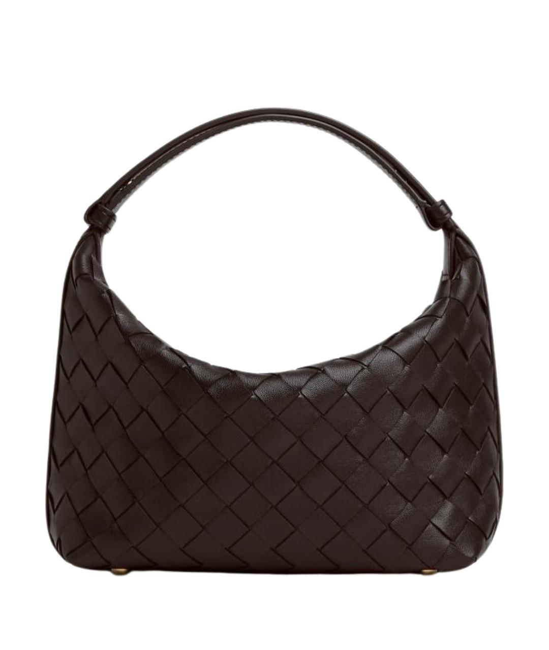 BOTTEGA VENETA Коричневая кожаная сумка через плечо, фото 1