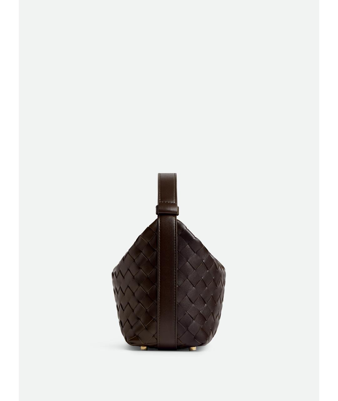 BOTTEGA VENETA Коричневая кожаная сумка через плечо, фото 6