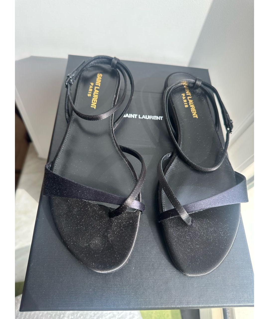 SAINT LAURENT Черные босоножки, фото 4