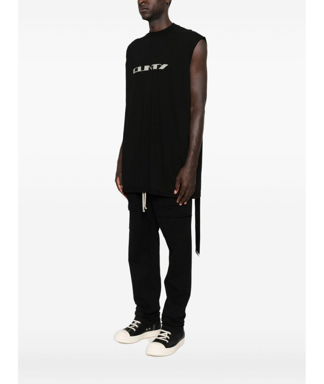 RICK OWENS DRKSHDW Черная хлопковая футболка, фото 3