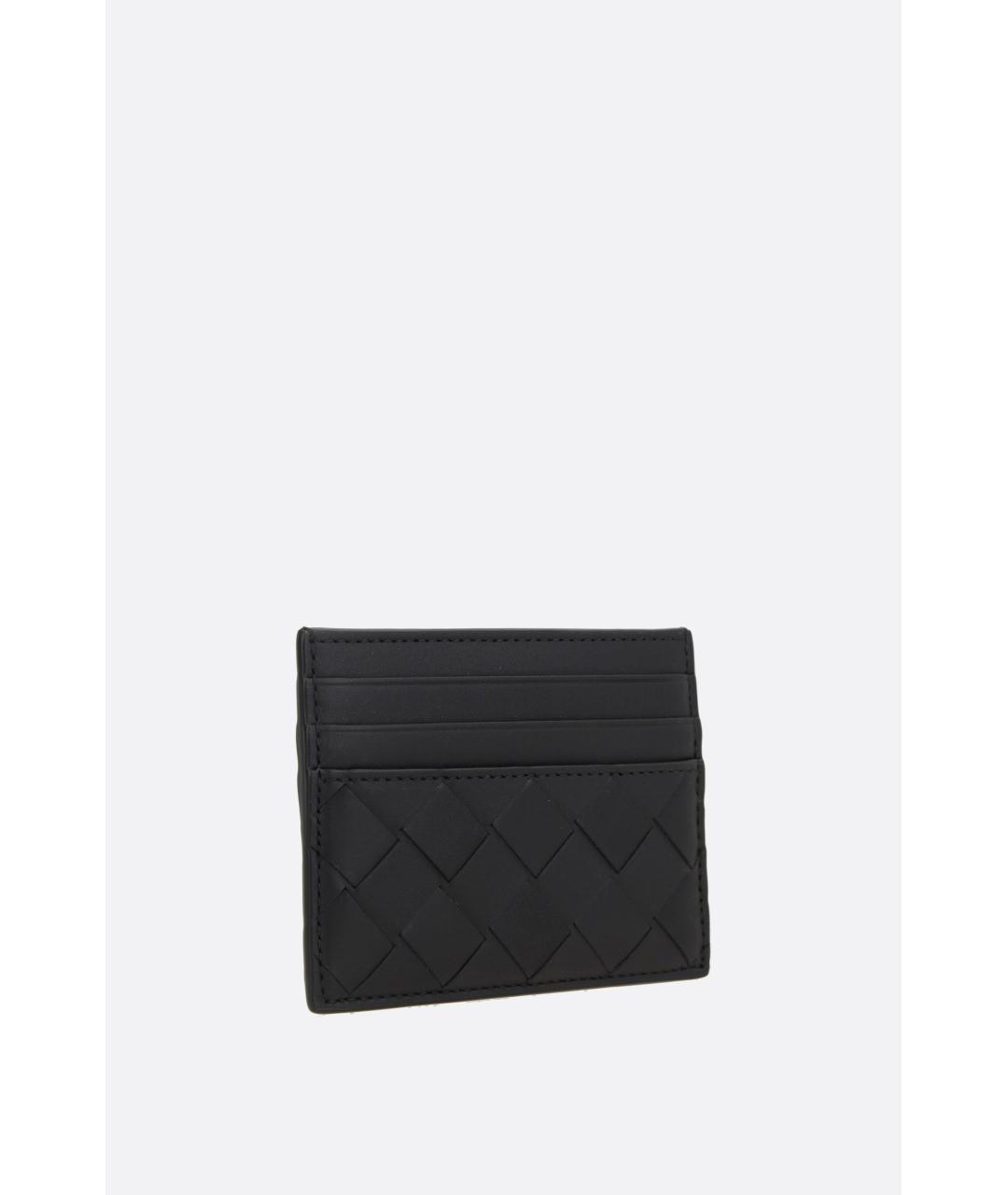 BOTTEGA VENETA Черный кожаный кардхолдер, фото 3