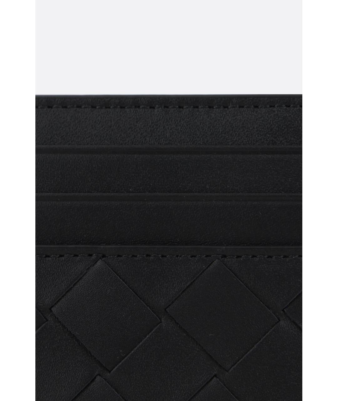 BOTTEGA VENETA Черный кожаный кардхолдер, фото 4