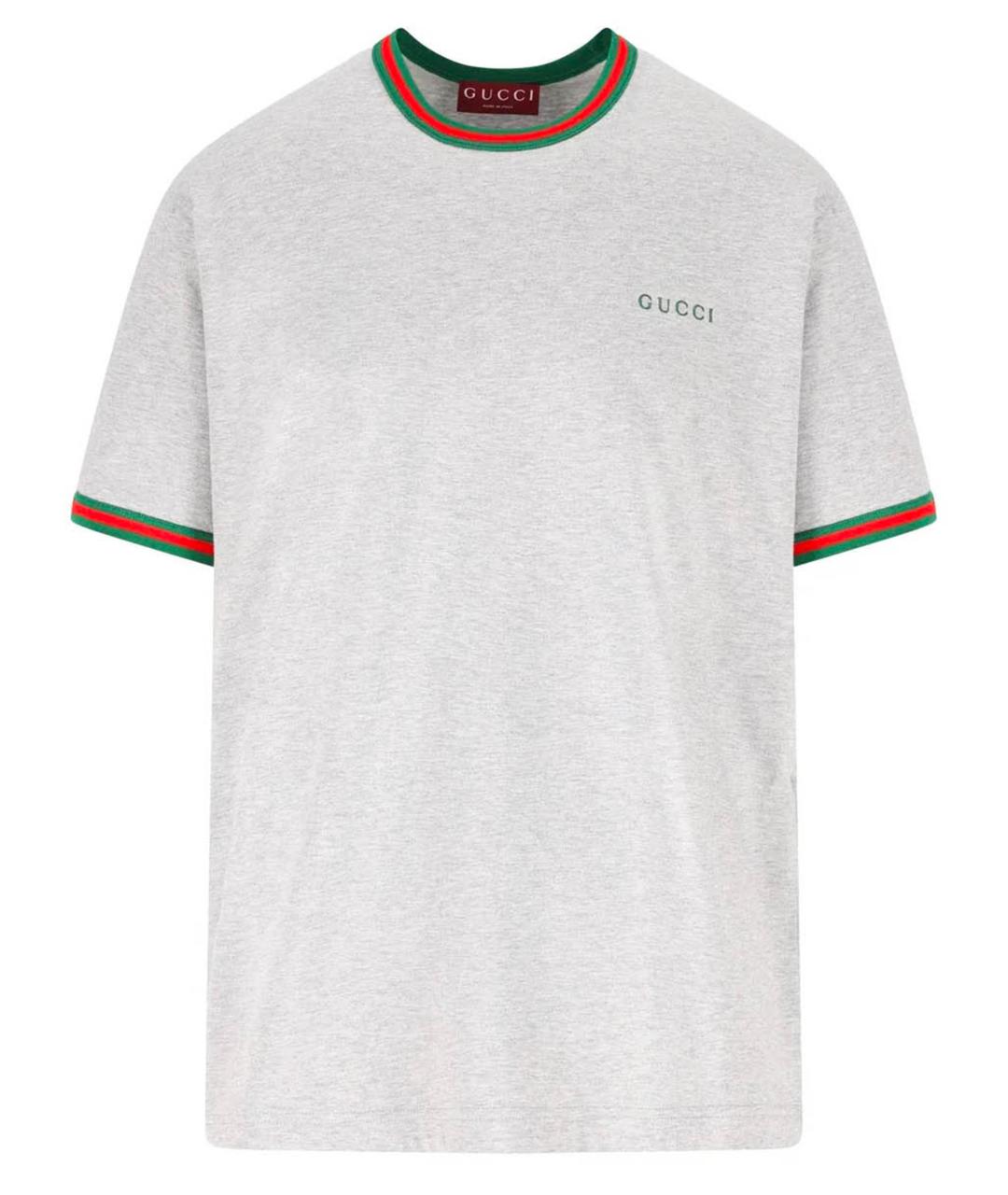 GUCCI Серая хлопковая футболка, фото 1