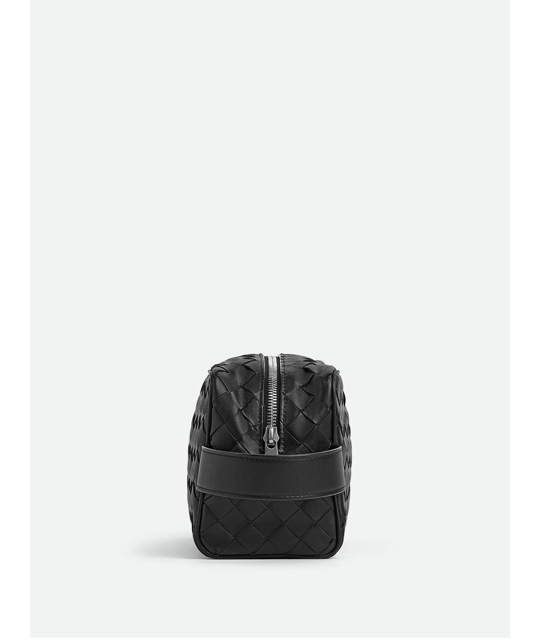 BOTTEGA VENETA Черная кожаная барсетка, фото 3