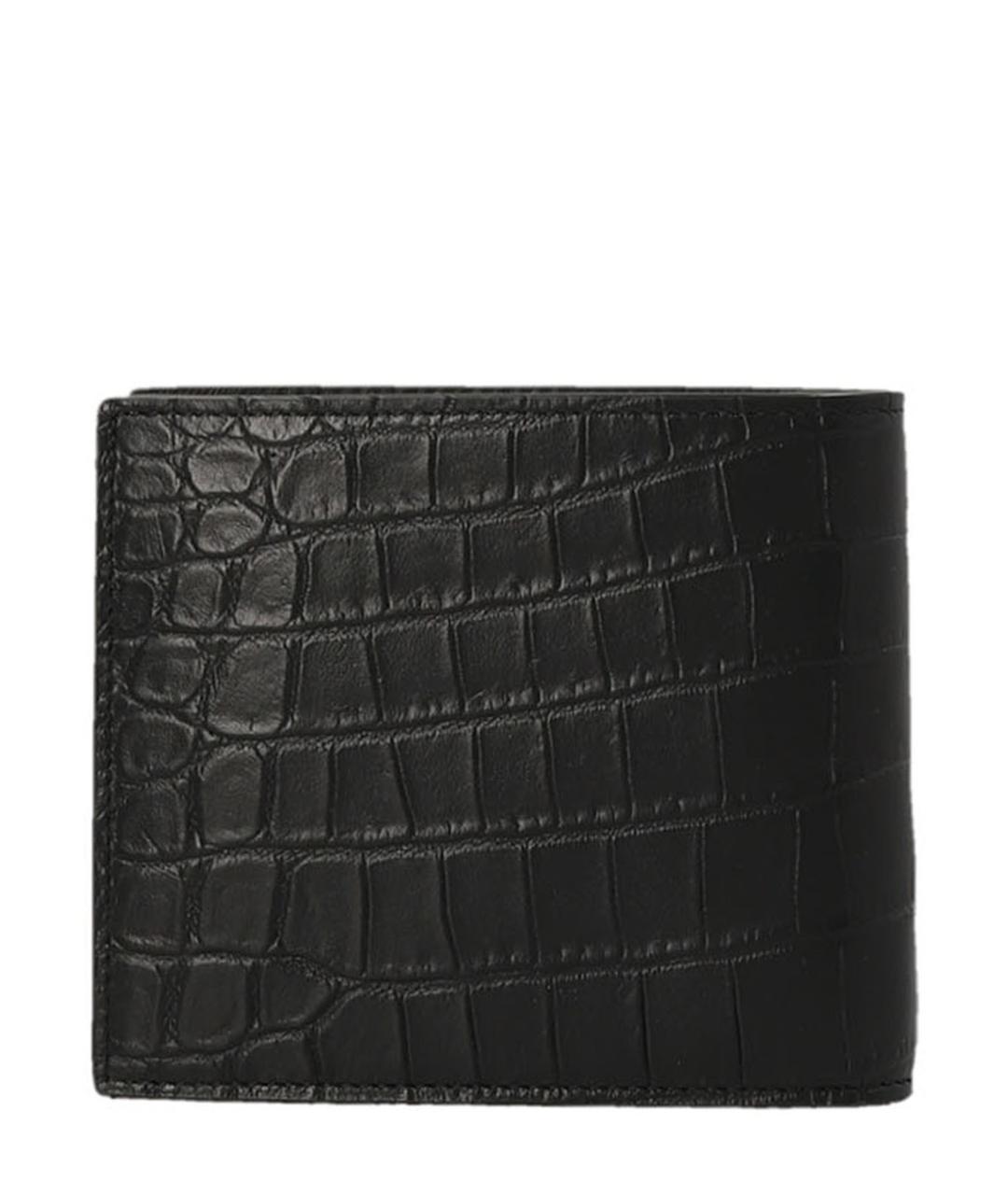 SAINT LAURENT Черный кожаный кошелек, фото 2