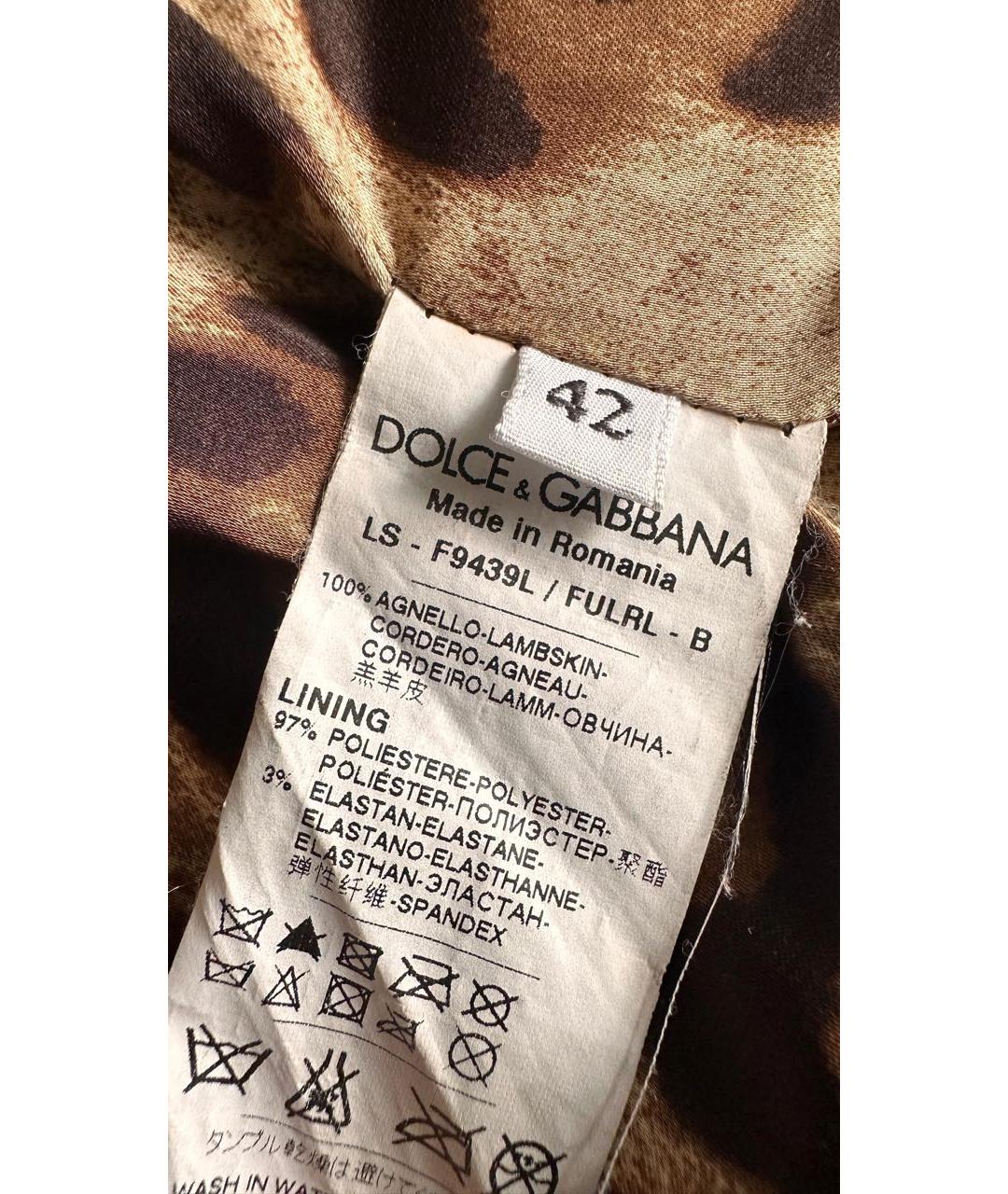 DOLCE&GABBANA Черная кожаная куртка, фото 5