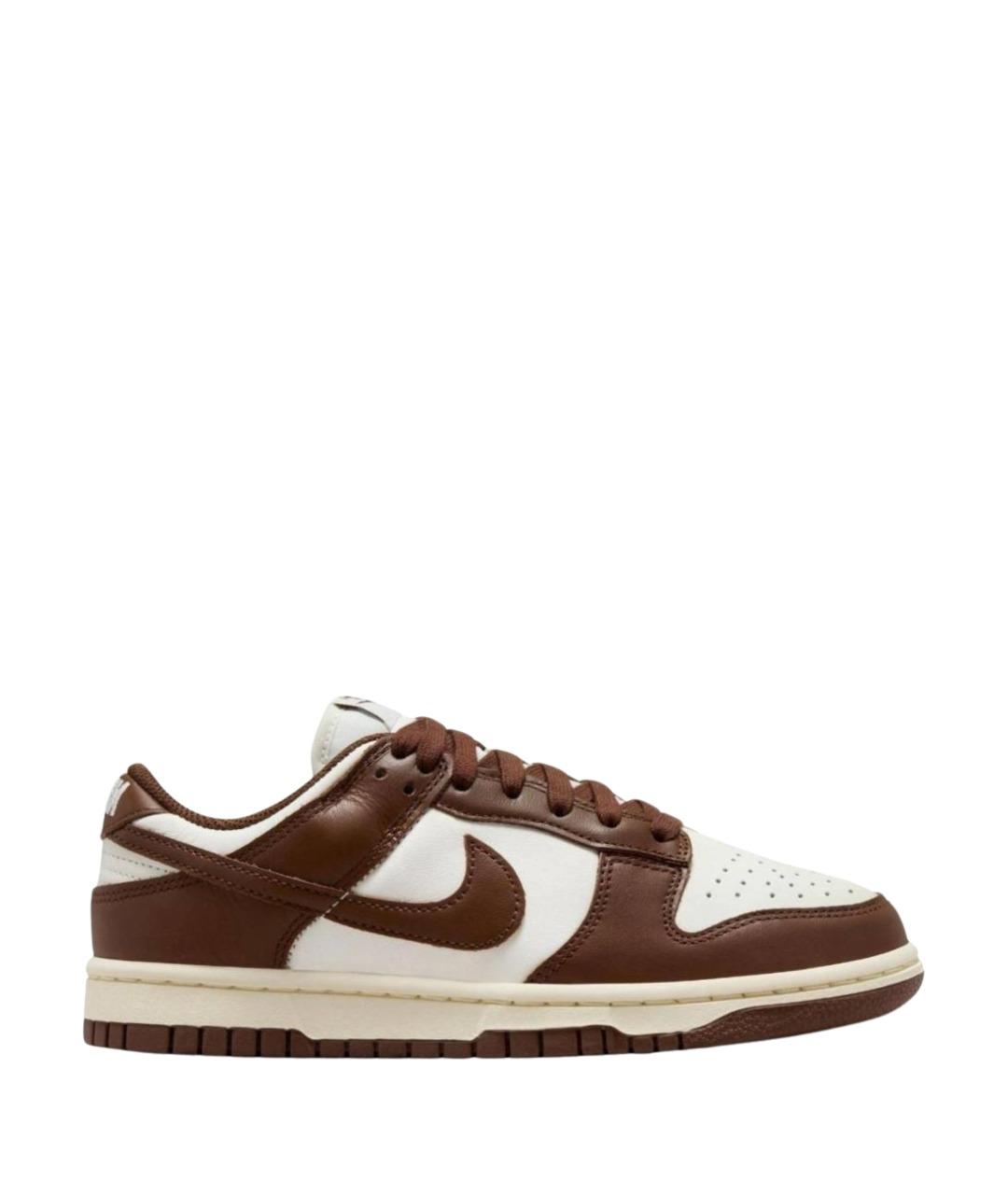 NIKE Коричневые кожаные низкие кроссовки / кеды, фото 8