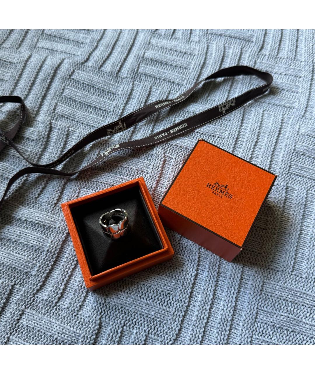 HERMES Серебряное серебряное кольцо, фото 2