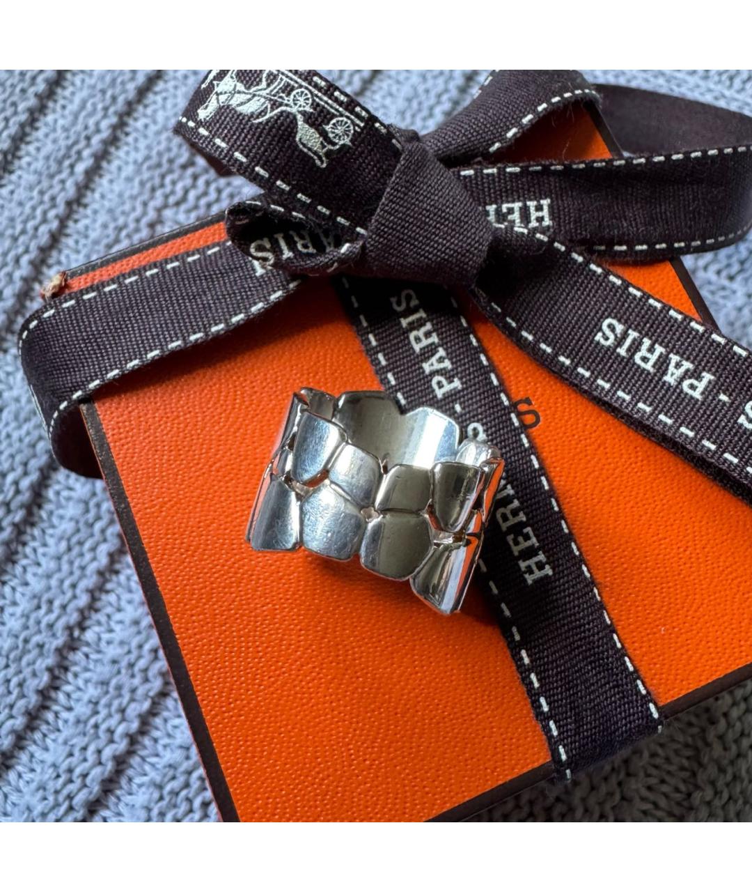 HERMES Серебряное серебряное кольцо, фото 4