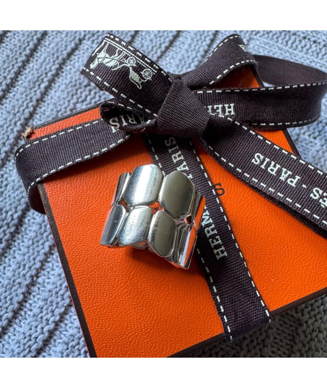 HERMES Серебряное серебряное кольцо, фото 3