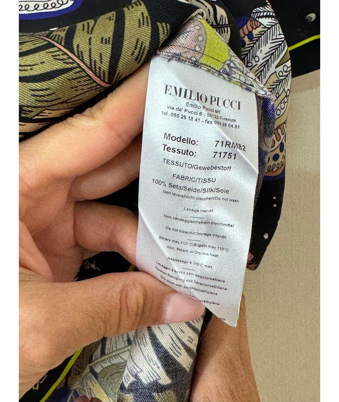 EMILIO PUCCI Мульти шелковая блузы, фото 5