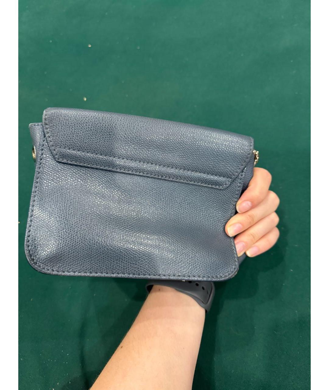 FURLA Синяя кожаная сумка через плечо, фото 4