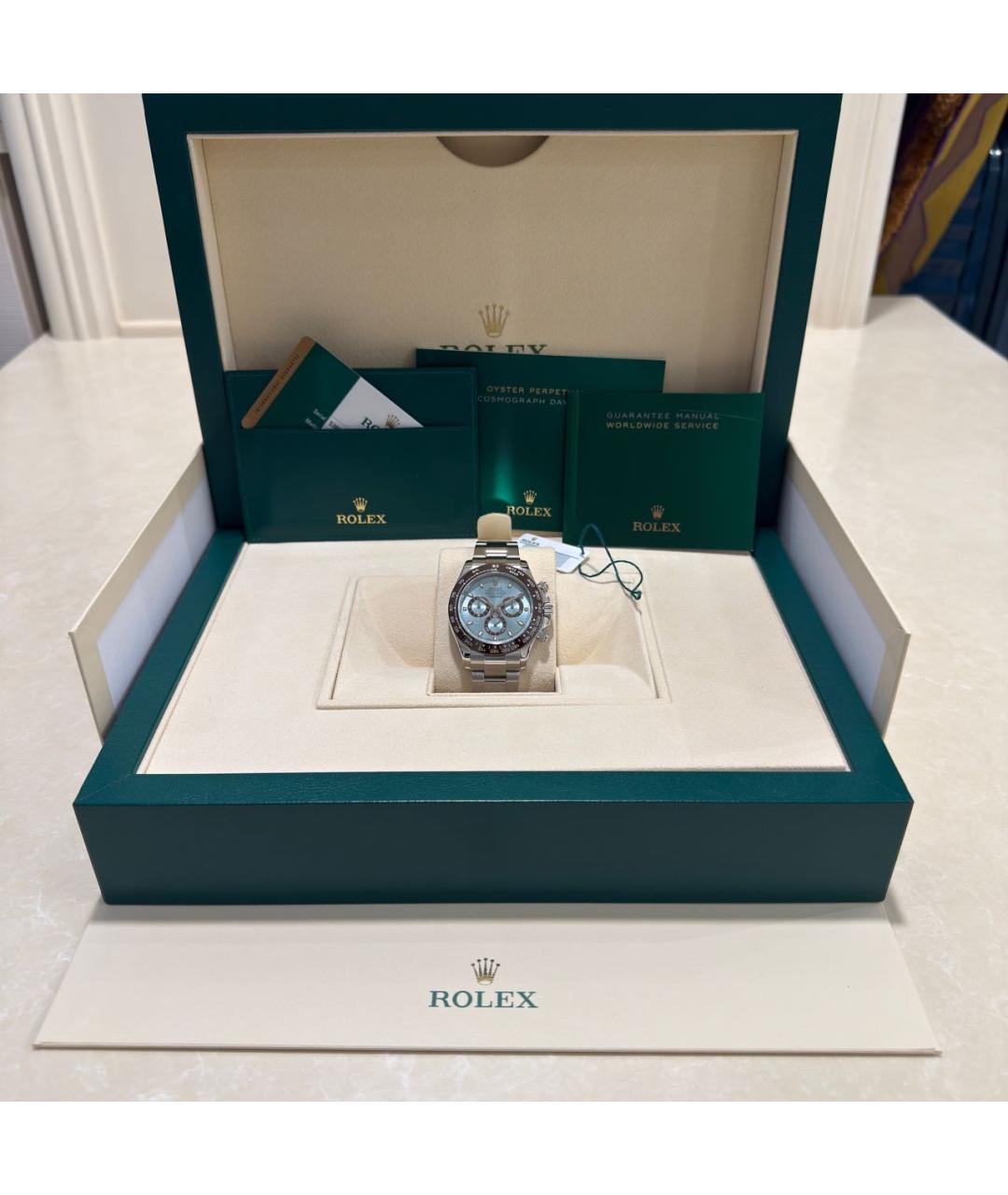 ROLEX Серебряные платиновые часы, фото 2