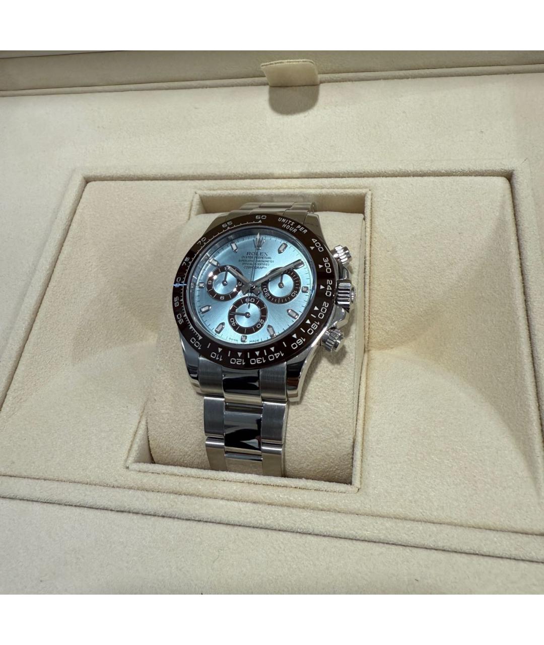 ROLEX Серебряные платиновые часы, фото 3