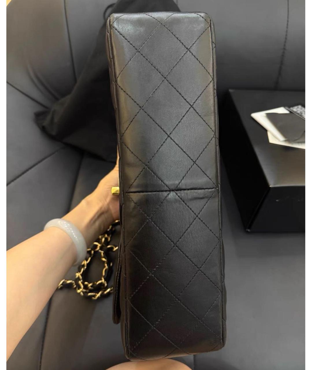CHANEL Черная кожаная сумка тоут, фото 6