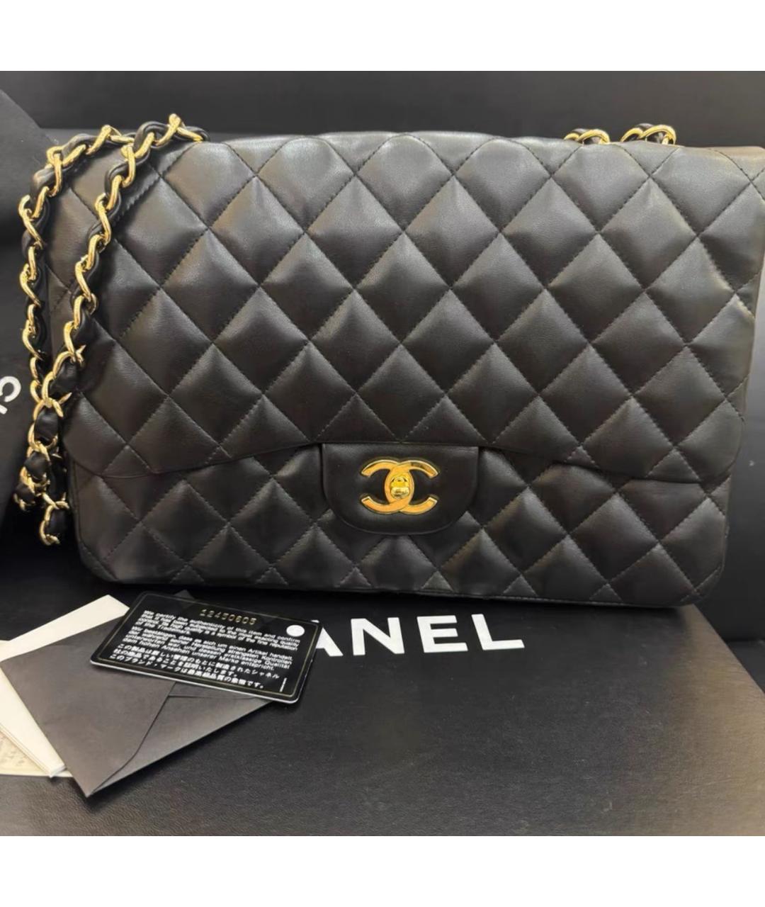 CHANEL Черная кожаная сумка тоут, фото 9