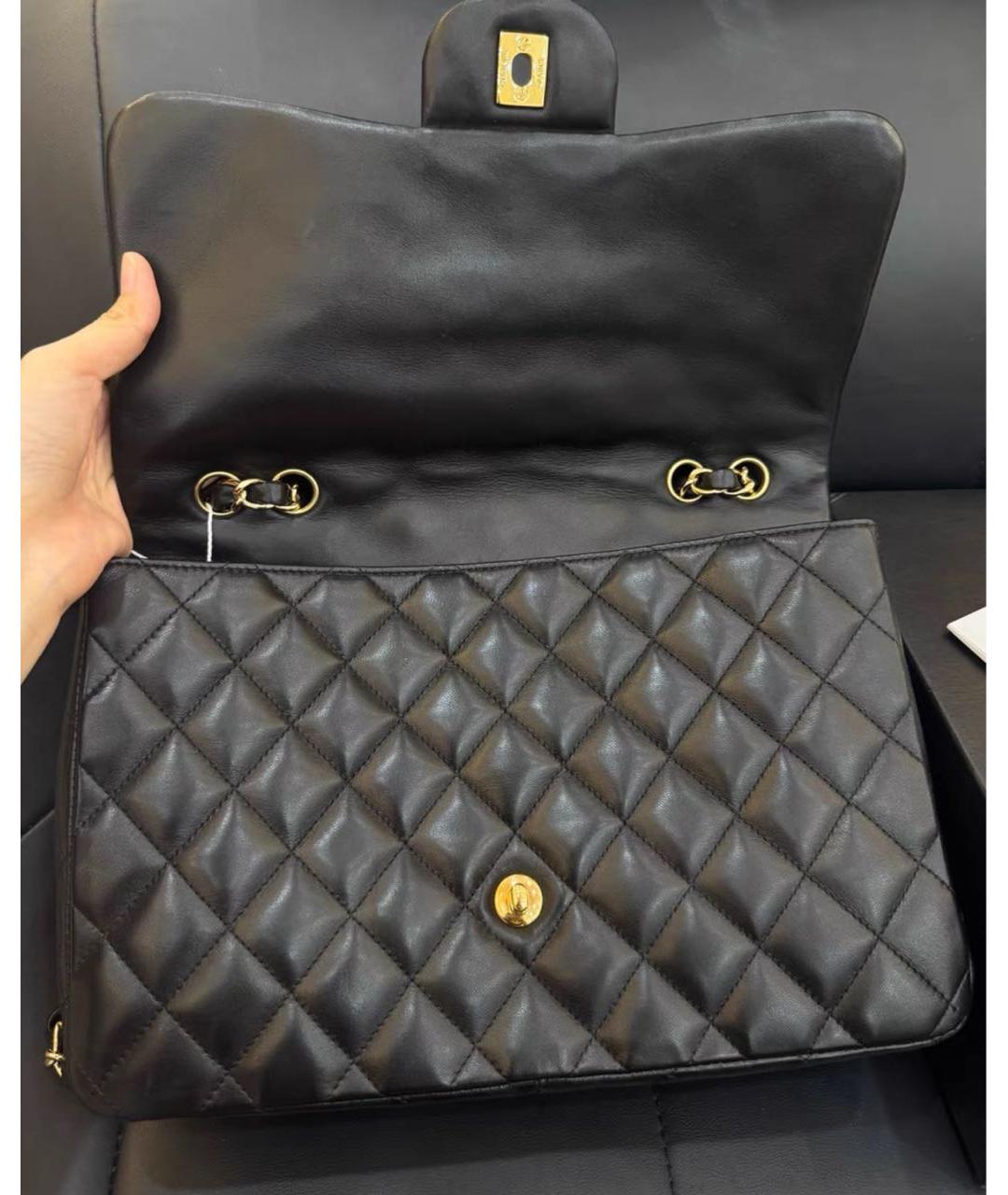 CHANEL Черная кожаная сумка тоут, фото 4