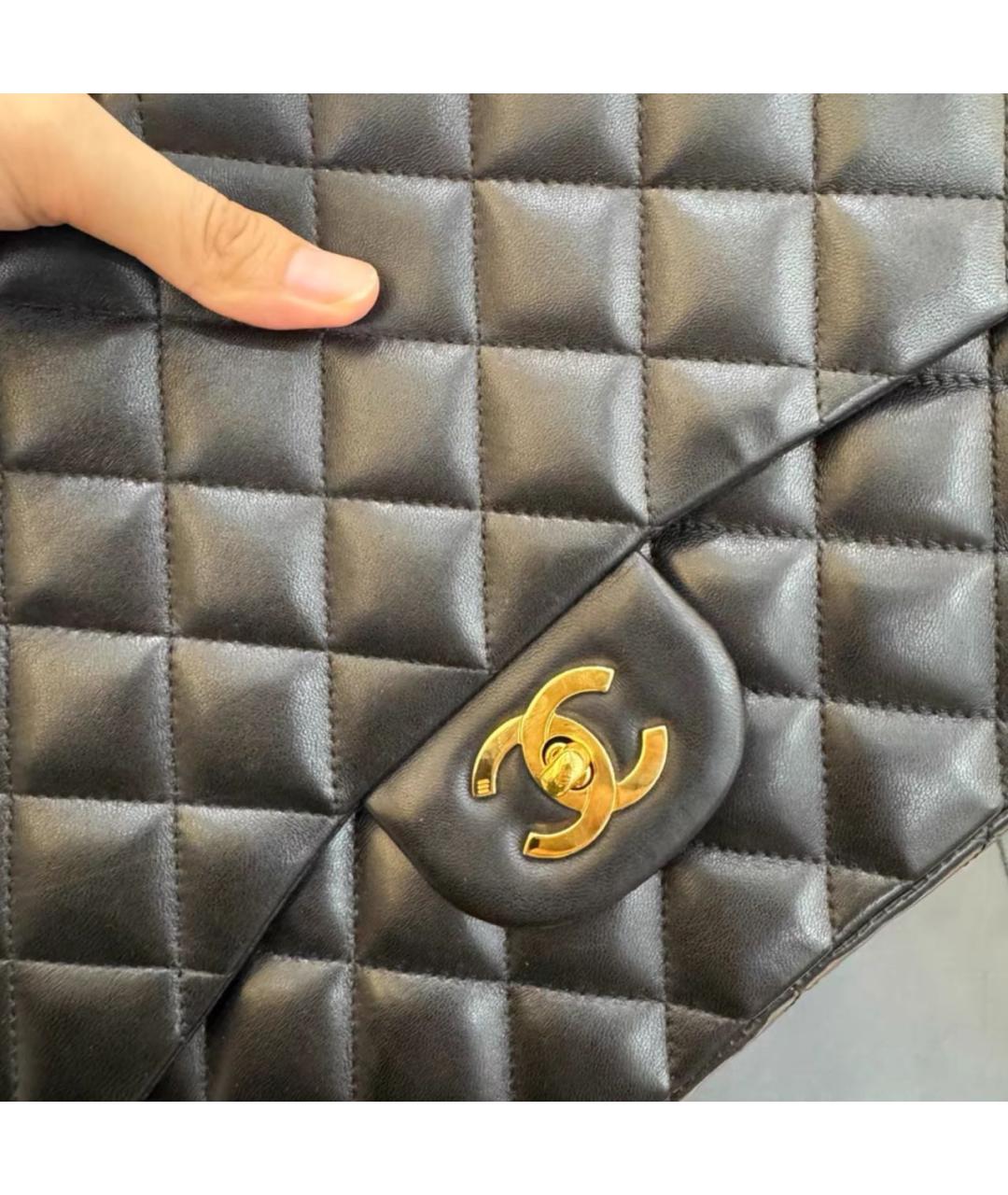CHANEL Черная кожаная сумка тоут, фото 7