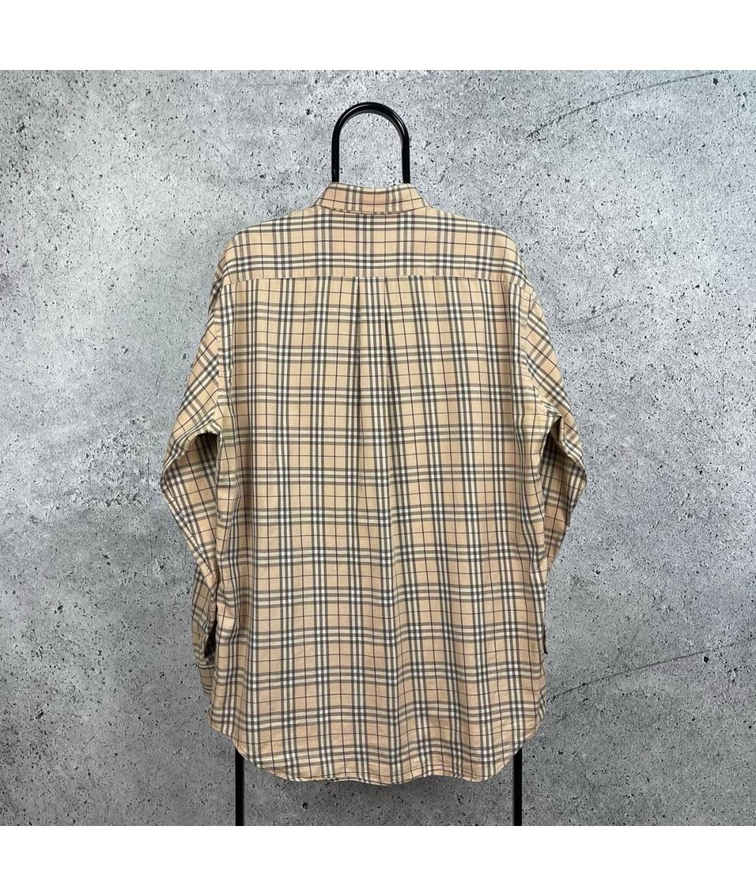 BURBERRY Бежевая классическая рубашка, фото 4