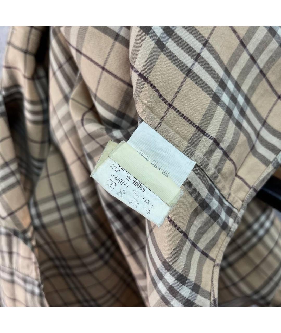 BURBERRY Бежевая классическая рубашка, фото 7