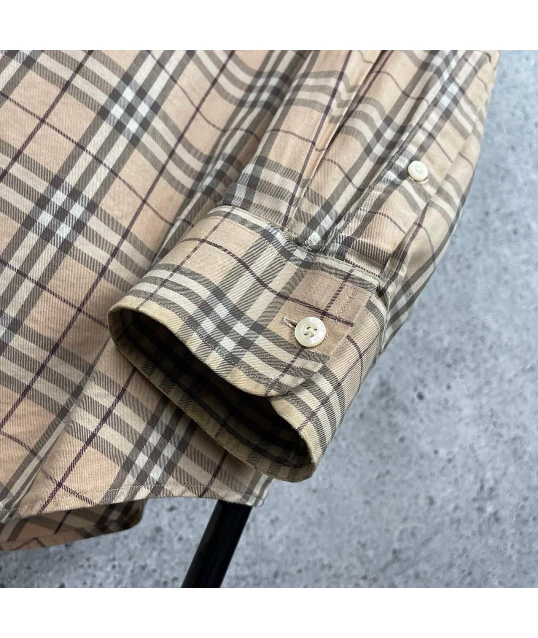 BURBERRY Бежевая классическая рубашка, фото 2