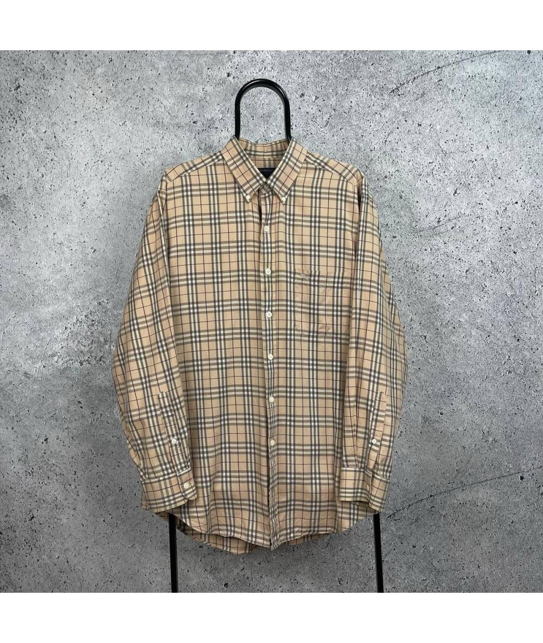BURBERRY Бежевая классическая рубашка, фото 9