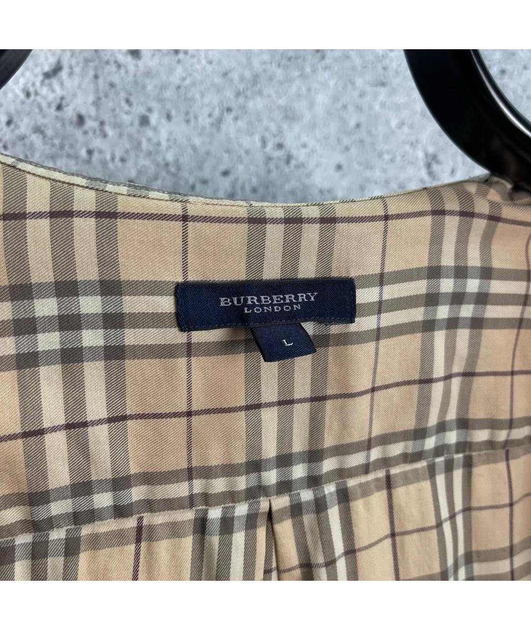BURBERRY Бежевая классическая рубашка, фото 5