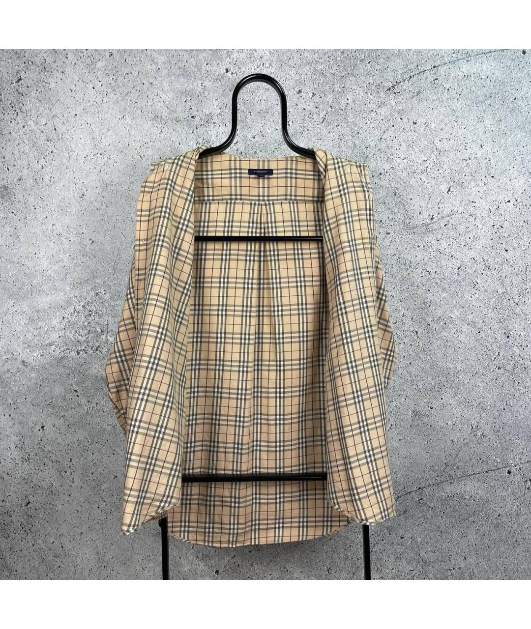 BURBERRY Бежевая классическая рубашка, фото 3