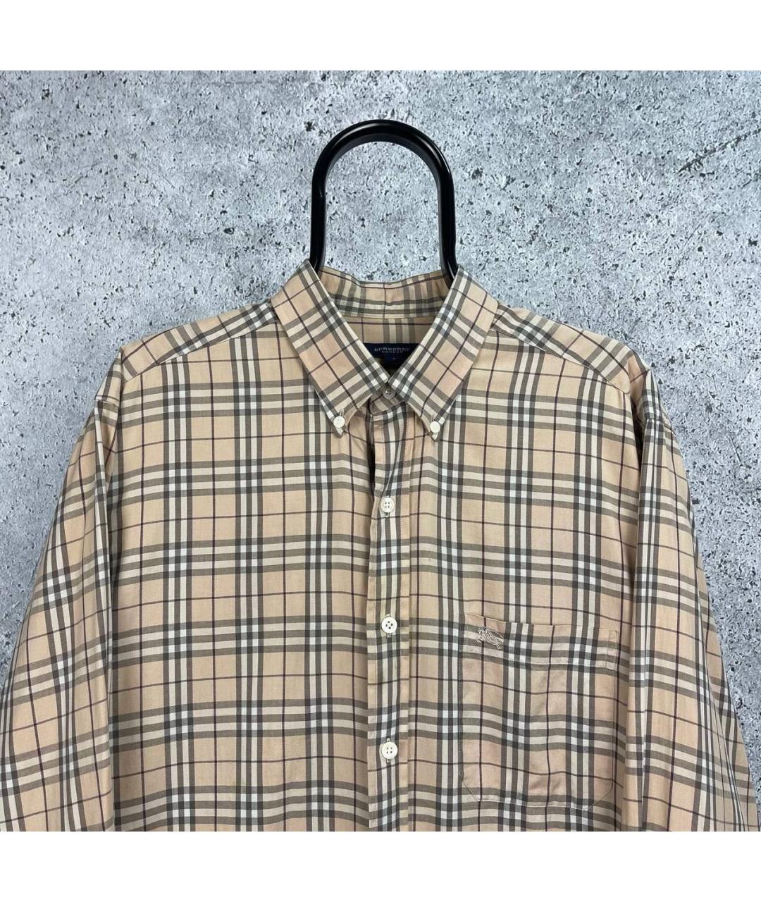 BURBERRY Бежевая классическая рубашка, фото 8