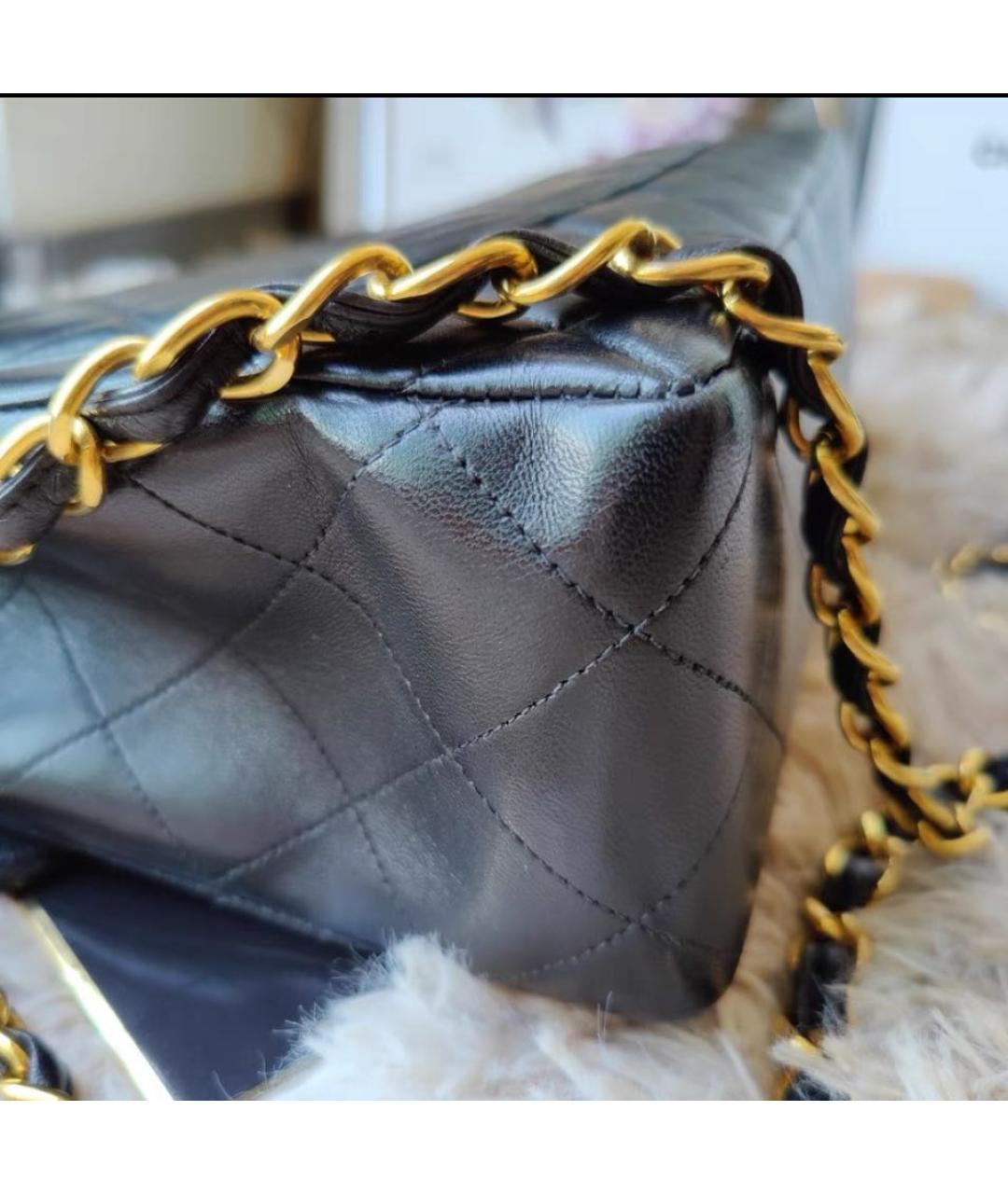 CHANEL Черная кожаная сумка тоут, фото 5