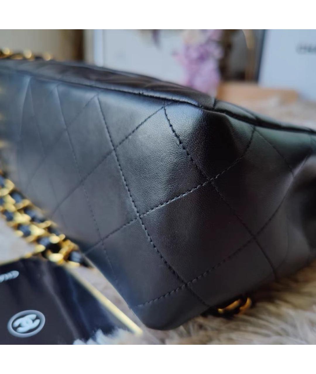 CHANEL Черная кожаная сумка тоут, фото 6