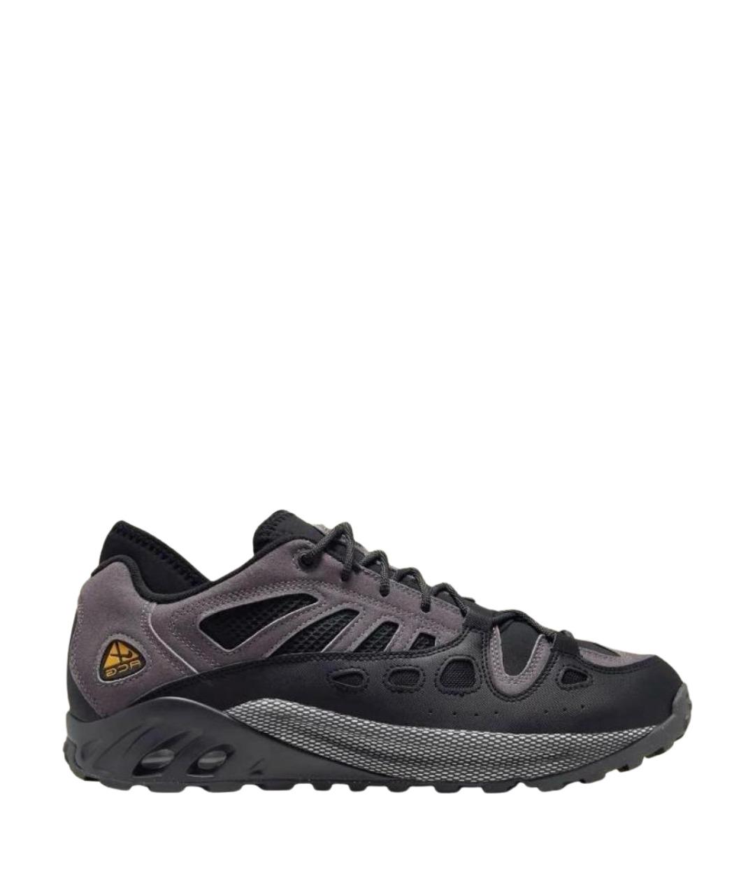 NIKE ACG Черные кожаные низкие кроссовки / кеды, фото 1