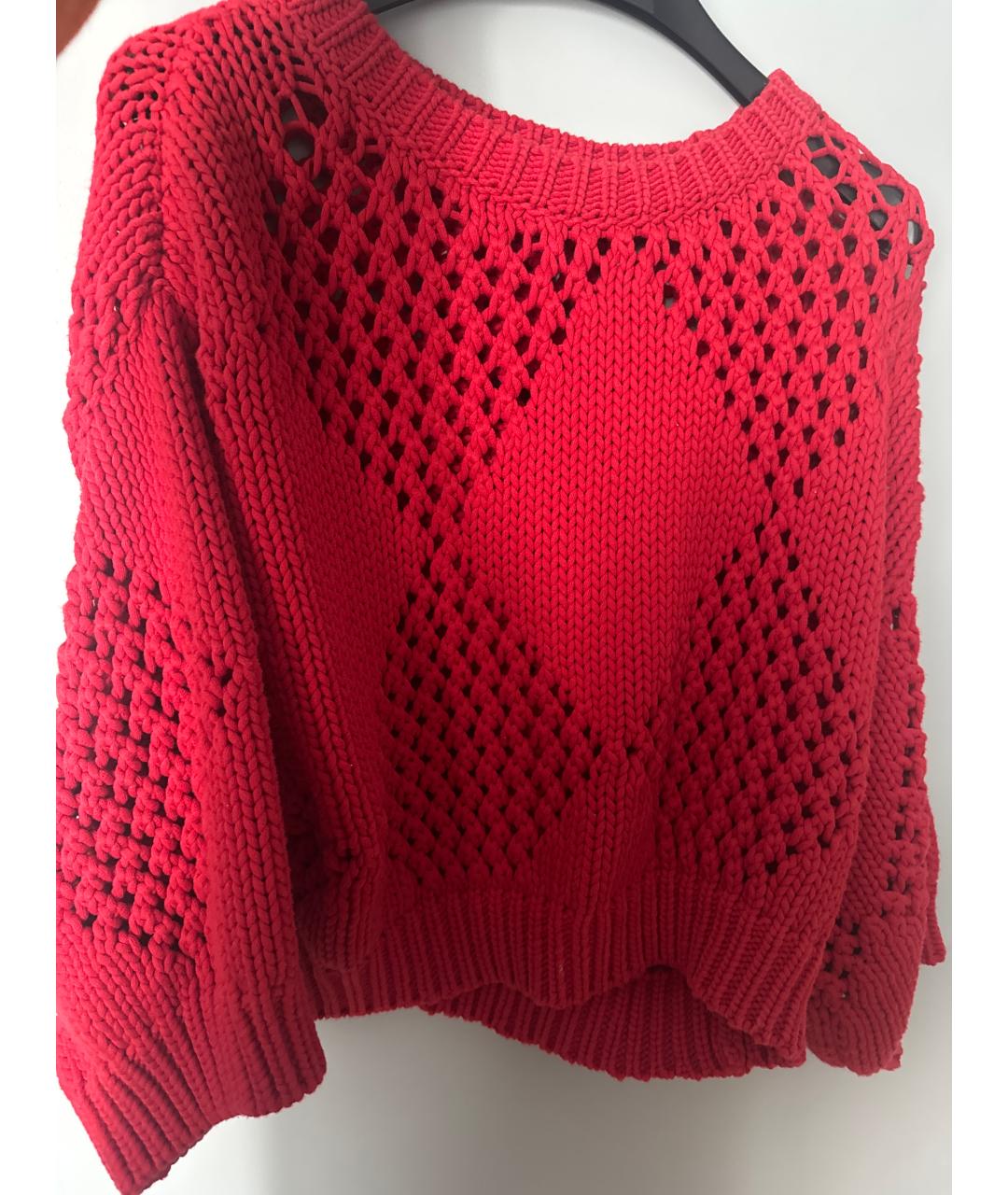 BRUNELLO CUCINELLI Красный хлопковый джемпер / свитер, фото 4