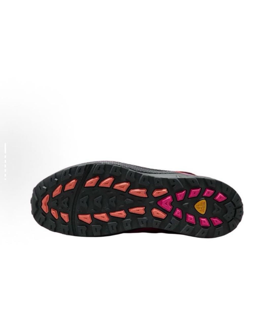 NIKE ACG Красные кожаные низкие кроссовки / кеды, фото 3