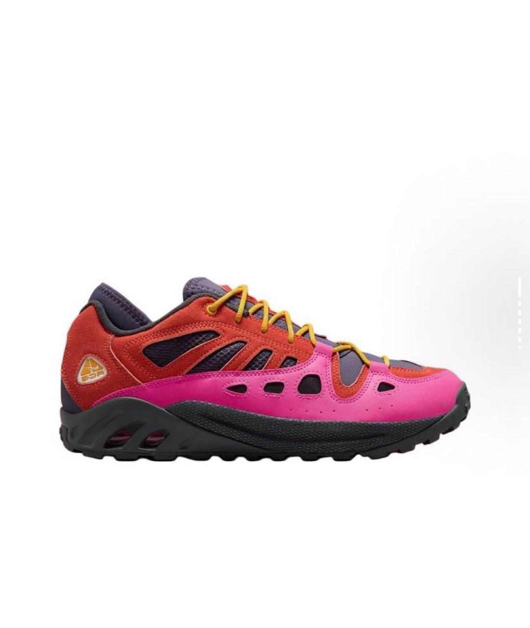 NIKE ACG Красные кожаные низкие кроссовки / кеды, фото 2