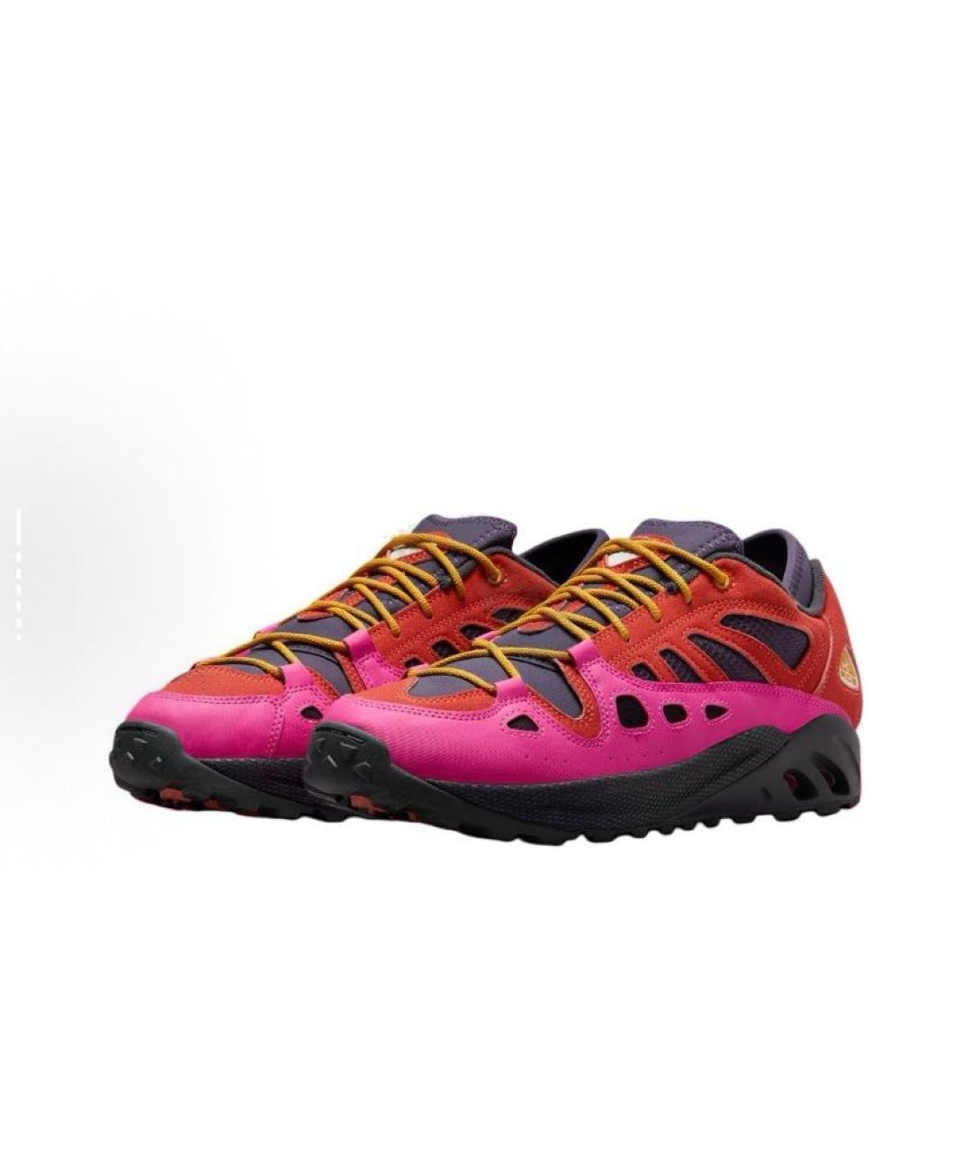 NIKE ACG Красные кожаные низкие кроссовки / кеды, фото 5