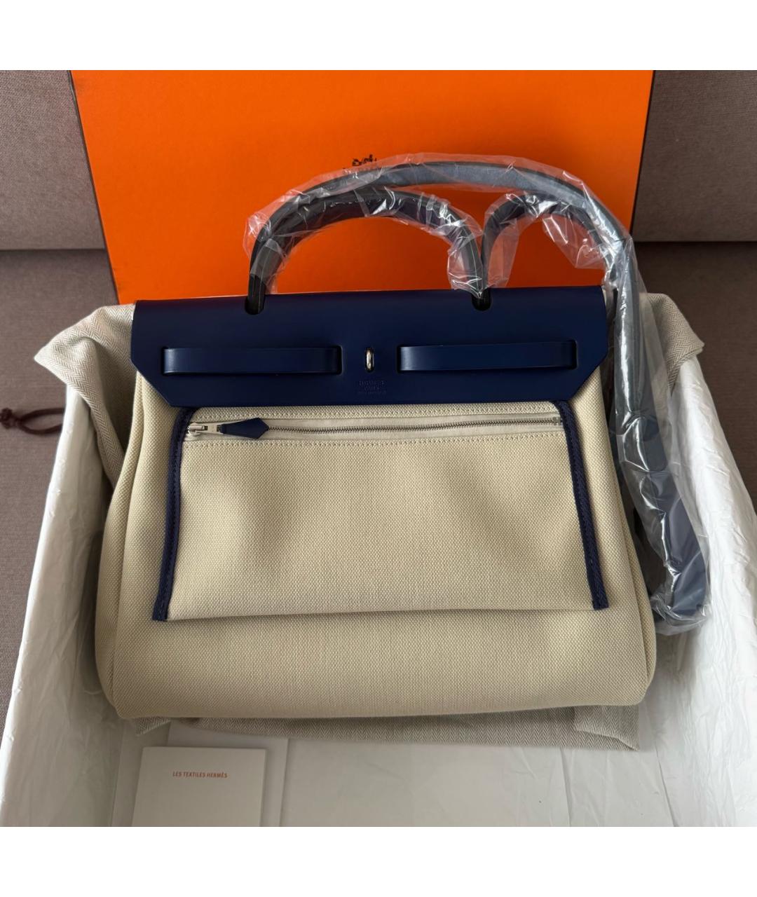 HERMES Бежевая кожаная сумка через плечо, фото 3